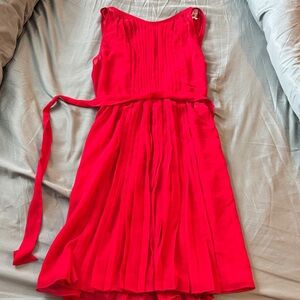 Diane von Furstenberg DVF Elegant Red Pleated Dress
